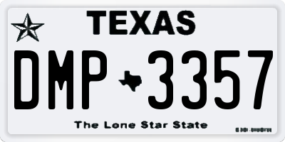 TX license plate DMP3357
