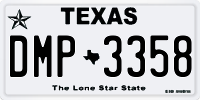 TX license plate DMP3358