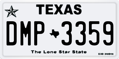 TX license plate DMP3359