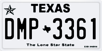 TX license plate DMP3361