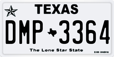 TX license plate DMP3364