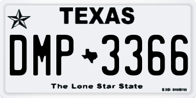 TX license plate DMP3366