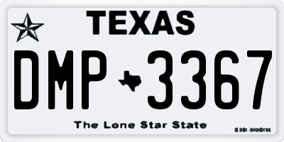 TX license plate DMP3367