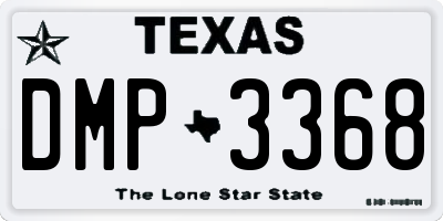 TX license plate DMP3368