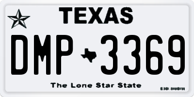 TX license plate DMP3369