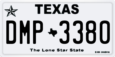 TX license plate DMP3380