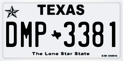 TX license plate DMP3381