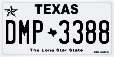 TX license plate DMP3388