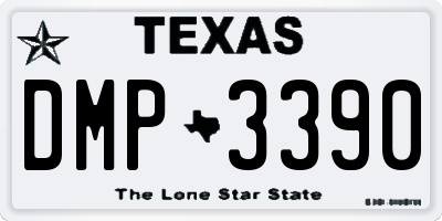 TX license plate DMP3390