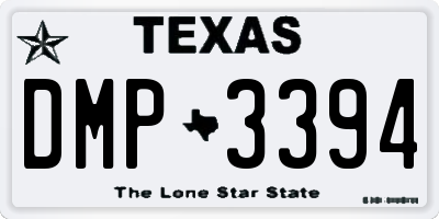 TX license plate DMP3394