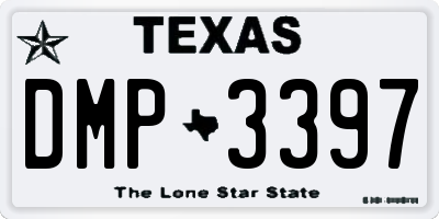 TX license plate DMP3397
