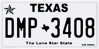 TX license plate DMP3408