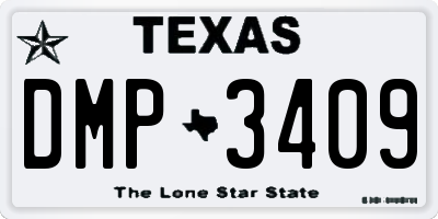 TX license plate DMP3409