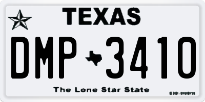 TX license plate DMP3410