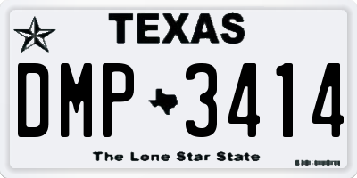 TX license plate DMP3414