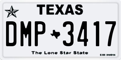TX license plate DMP3417