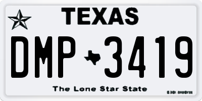 TX license plate DMP3419