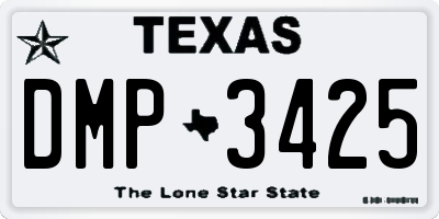 TX license plate DMP3425