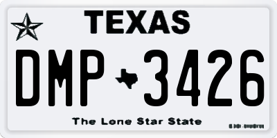 TX license plate DMP3426