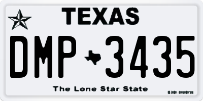 TX license plate DMP3435