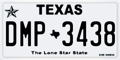 TX license plate DMP3438