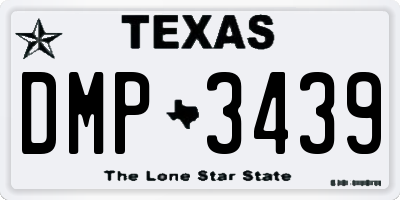 TX license plate DMP3439