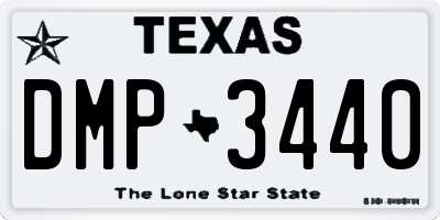 TX license plate DMP3440