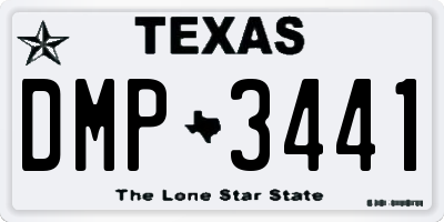 TX license plate DMP3441