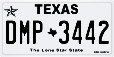 TX license plate DMP3442