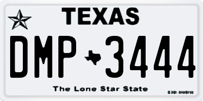 TX license plate DMP3444