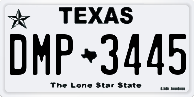 TX license plate DMP3445