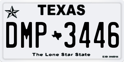 TX license plate DMP3446