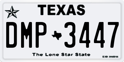TX license plate DMP3447