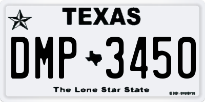 TX license plate DMP3450