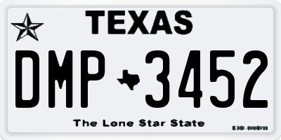 TX license plate DMP3452