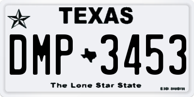 TX license plate DMP3453
