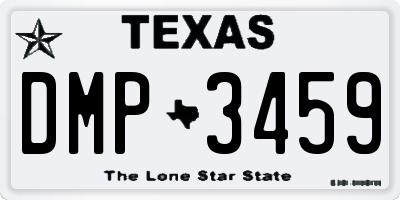 TX license plate DMP3459