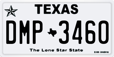TX license plate DMP3460