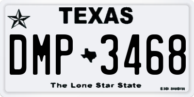 TX license plate DMP3468