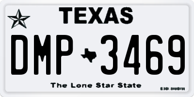 TX license plate DMP3469