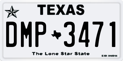 TX license plate DMP3471