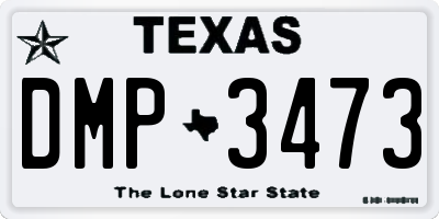 TX license plate DMP3473