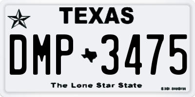 TX license plate DMP3475