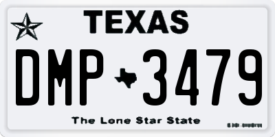 TX license plate DMP3479