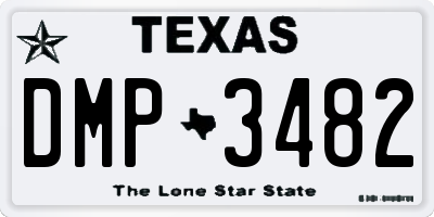 TX license plate DMP3482