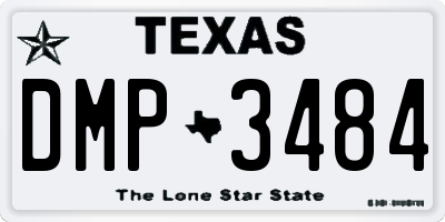 TX license plate DMP3484