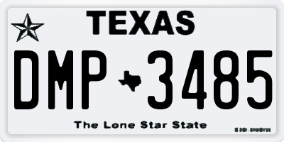 TX license plate DMP3485