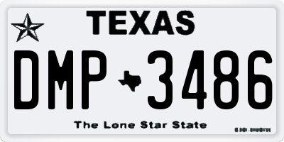 TX license plate DMP3486