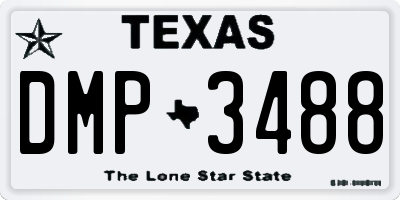 TX license plate DMP3488