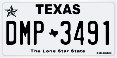 TX license plate DMP3491